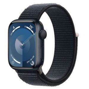APPLE WATCH SERIES 9, GPS, 41MM MIDNIGHT ALUMINUM CASE, MIDNIGHT SPORT LOOP